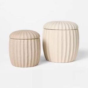 Studio McGee Set of 2 Matte Ceramic Canisters